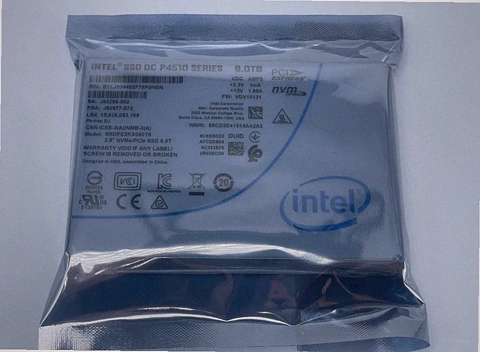 Intel internal 8TB hard drive