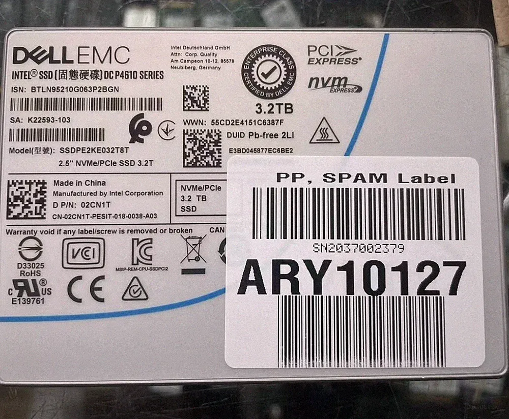Intel internal 1TB hard drive
