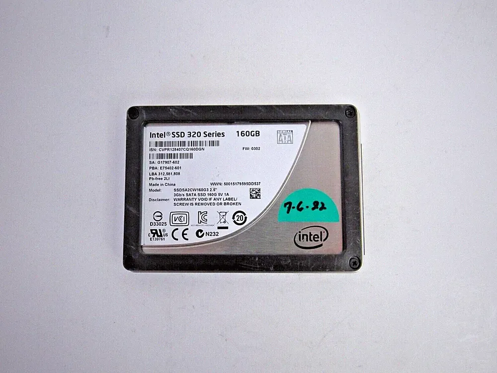 Intel SSDSA2CW160G3 320 Series 160GB MLC SATA 3Gbps 2.5" SSD C-5
