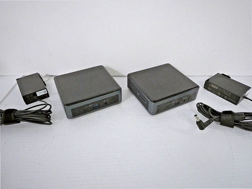 Lot of 2 Intel NUC PC NUC10i3FNK1 10i3 CPU NO RAM No SSD w/Power Supply
